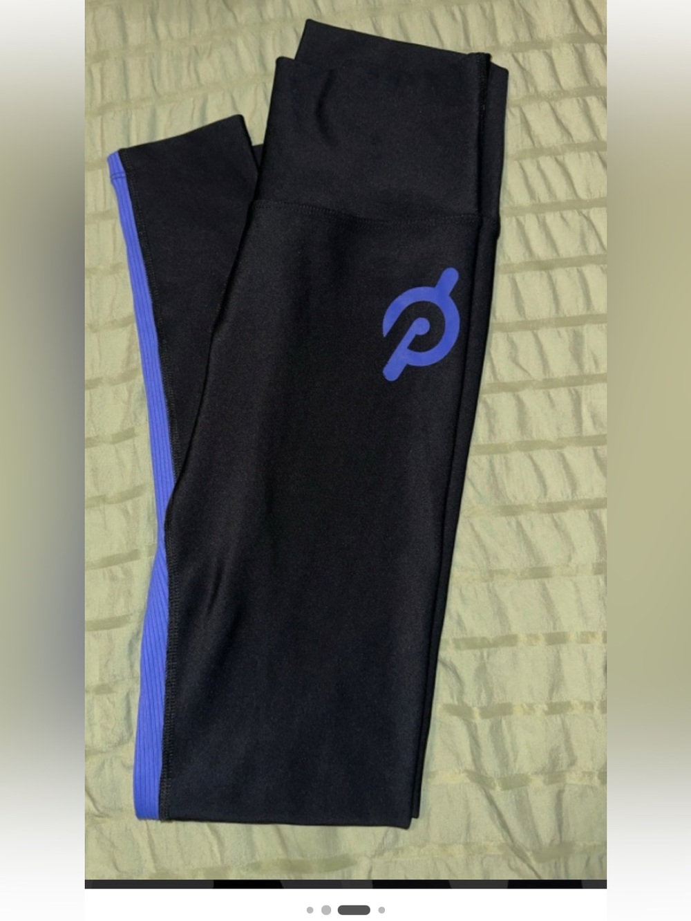 Peloton  Black Leggings with Purple Accent